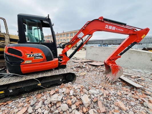 5トンの古着クボタ KX155 クローラー掘削機 29.9KWのエンジンパワーと0.16m3のバケットの容量を持つ中古掘削機