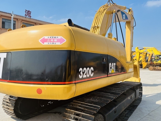 CAT 320C 中古 クローラー掘削機 最大掘削深さ 6550mm と CAT 3066 エンジンモデル